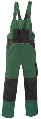 teXXor Canvas (320 g/m²) Latzhose AMAZONAS Grün/Schwarz (8335)