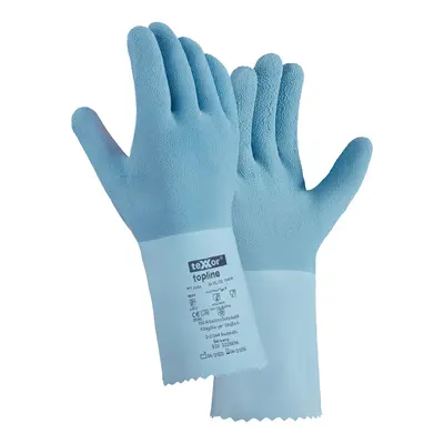 teXXor Chemikalienschutz-Handschuhe NATURLATEX GERAUT Hellblau (2250)