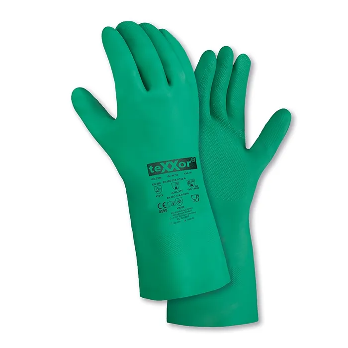 teXXor Chemikalienschutz-Handschuhe NITRIL Grün (2360)