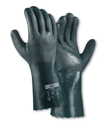 teXXor Chemikalienschutz-Handschuhe PVC GRÜN Grün (2141)