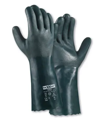 teXXor Chemikalienschutz-Handschuhe PVC GRÜN Grün (2142)
