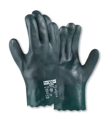 teXXor Chemikalienschutz-Handschuhe PVC GRÜN Grün (2150)