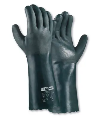 teXXor Chemikalienschutz-Handschuhe PVC GRÜN Grün (2152)