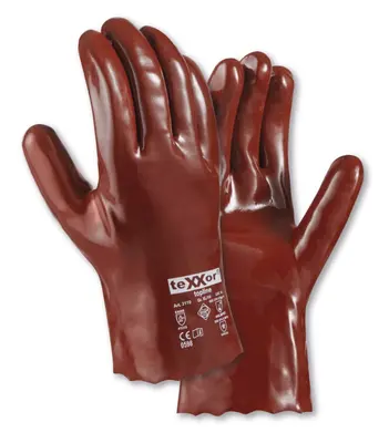 teXXor Chemikalienschutz-Handschuhe PVC ROTBRAUN Rotbraun (2110)