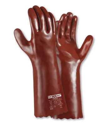 teXXor Chemikalienschutz-Handschuhe PVC ROTBRAUN Rotbraun (2112)