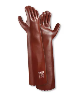 teXXor Chemikalienschutz-Handschuhe PVC ROTBRAUN Rotbraun (2114)