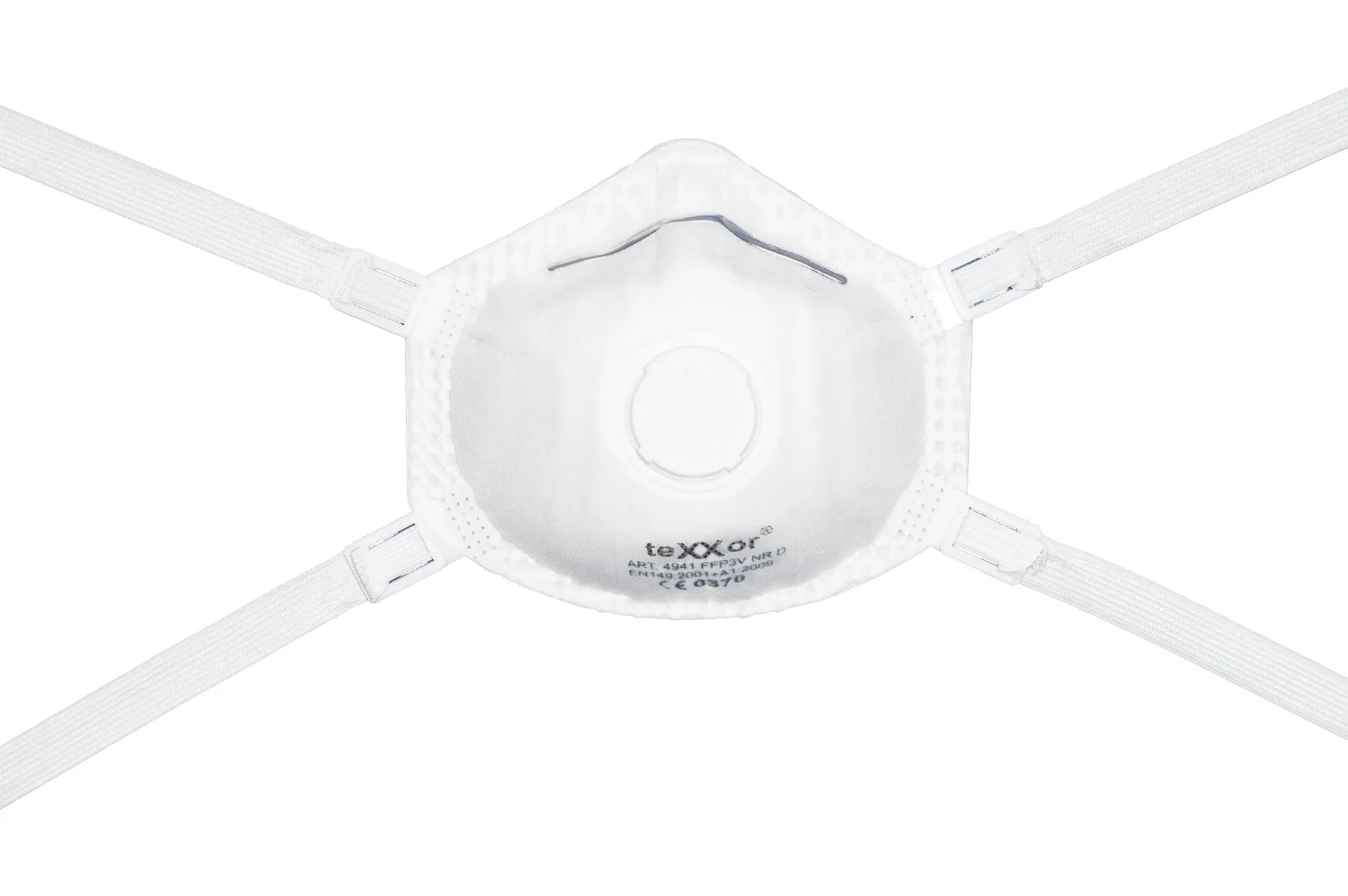 teXXor Feinstaubmaske FFP3/V >>NR<< D Weiß (4941)
