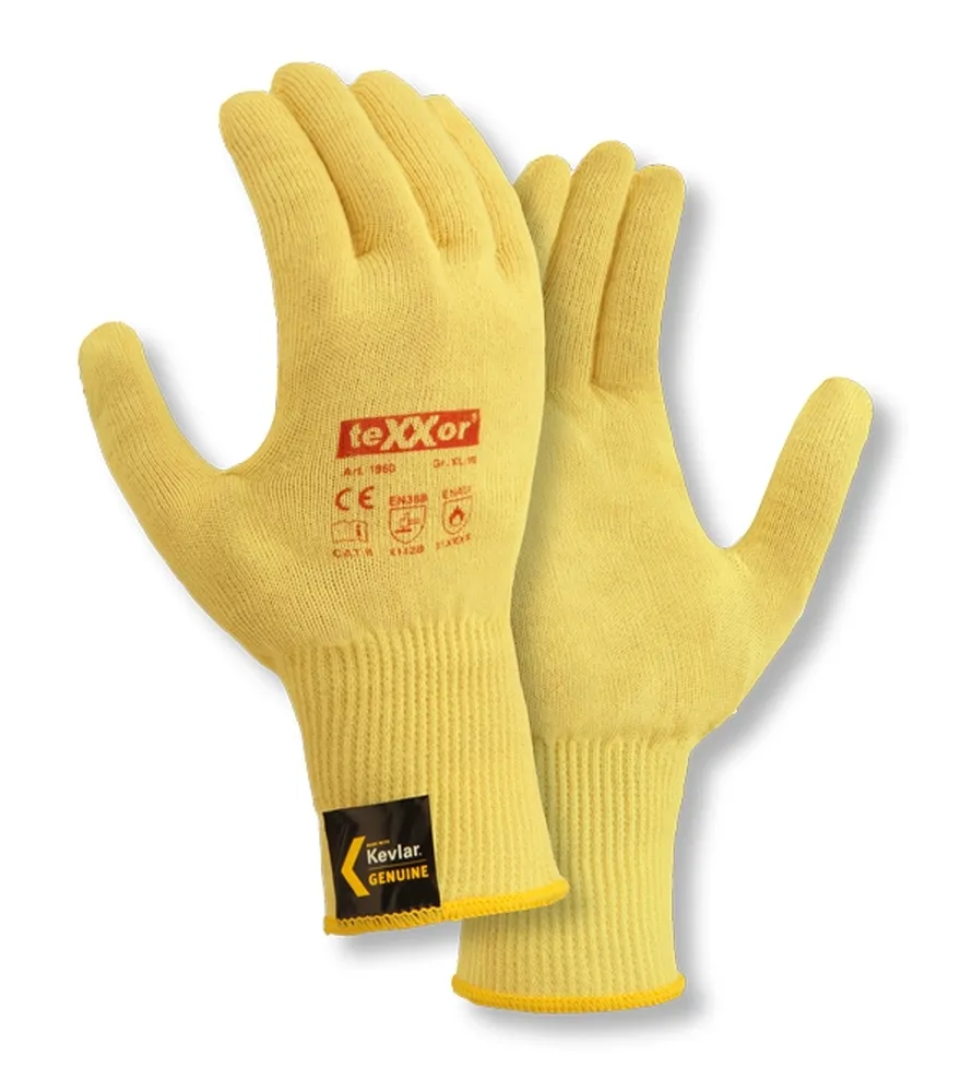 teXXor Feinstrick-Handschuhe ARAMID Goldgelb (1960)