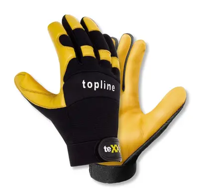 teXXor Kuhleder-Handschuhe TACOMA, SB-Verpackung Gelb/Schwarz (2540)