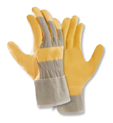 teXXor Kunstleder-Handschuhe 88 PVWA-TOP Kunstleder Gelb/Drell Weiß (2100)