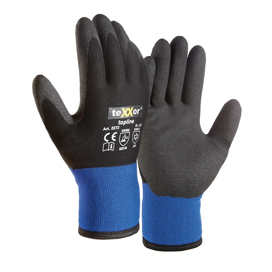 teXXor Nylon-Winterhandschuhe HPT Schwarz/Blau (2272)