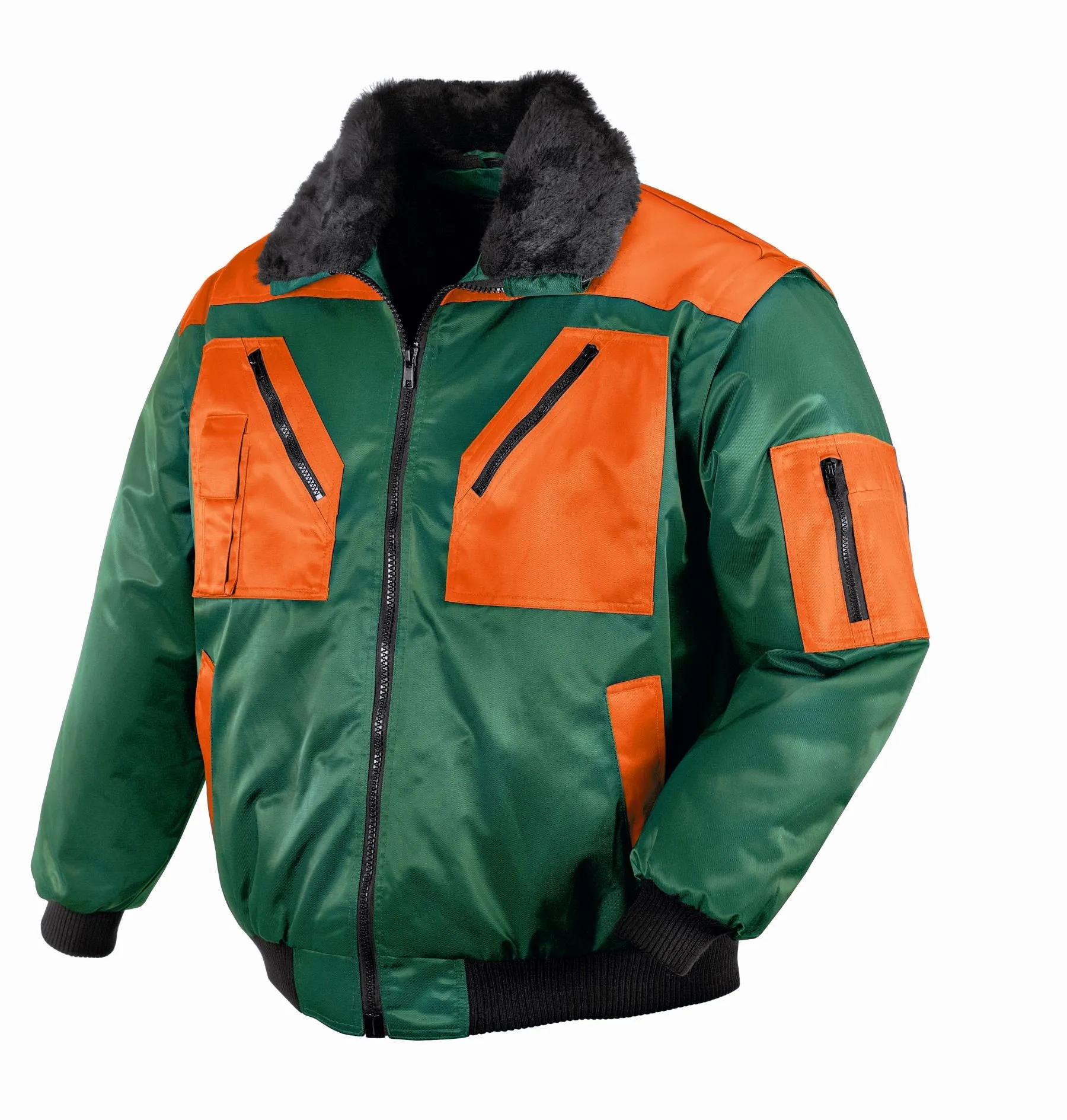 teXXor Piloten-Jacke OSLO Grün/Orange (4178)
