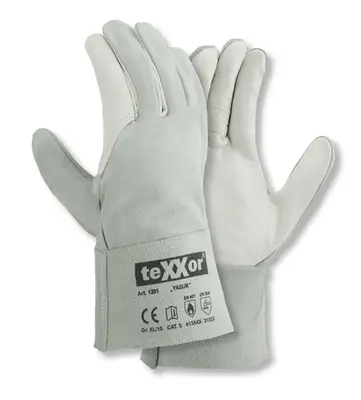 teXXor Rindvoll-/Spaltleder Handschuhe YASUR Natur (1201)