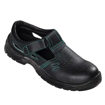 teXXor S1-Sicherheitsklettsandalen GAP Schwarz/Grün (6111)