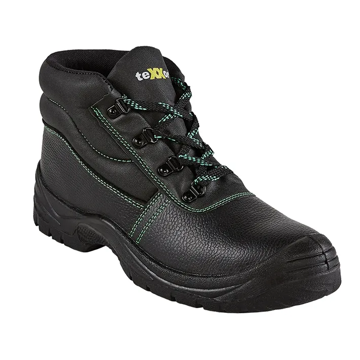 teXXor S3-Sicherheitsschnürstiefel PARIS Schwarz/Grün (6321)