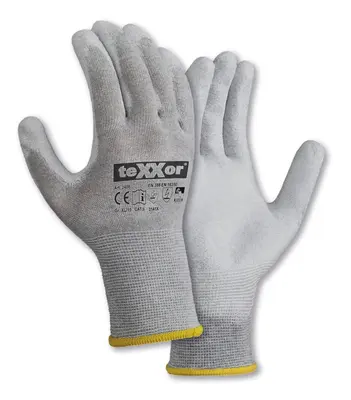 teXXor Strickhandschuhe ESD 2 Grau/Weiß (2408)