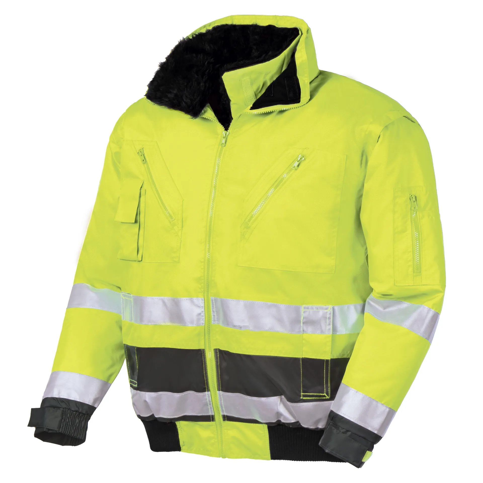 teXXor Warnschutz-Pilotenjacke VANCOUVER Leuchtgelb/Grau (4106)