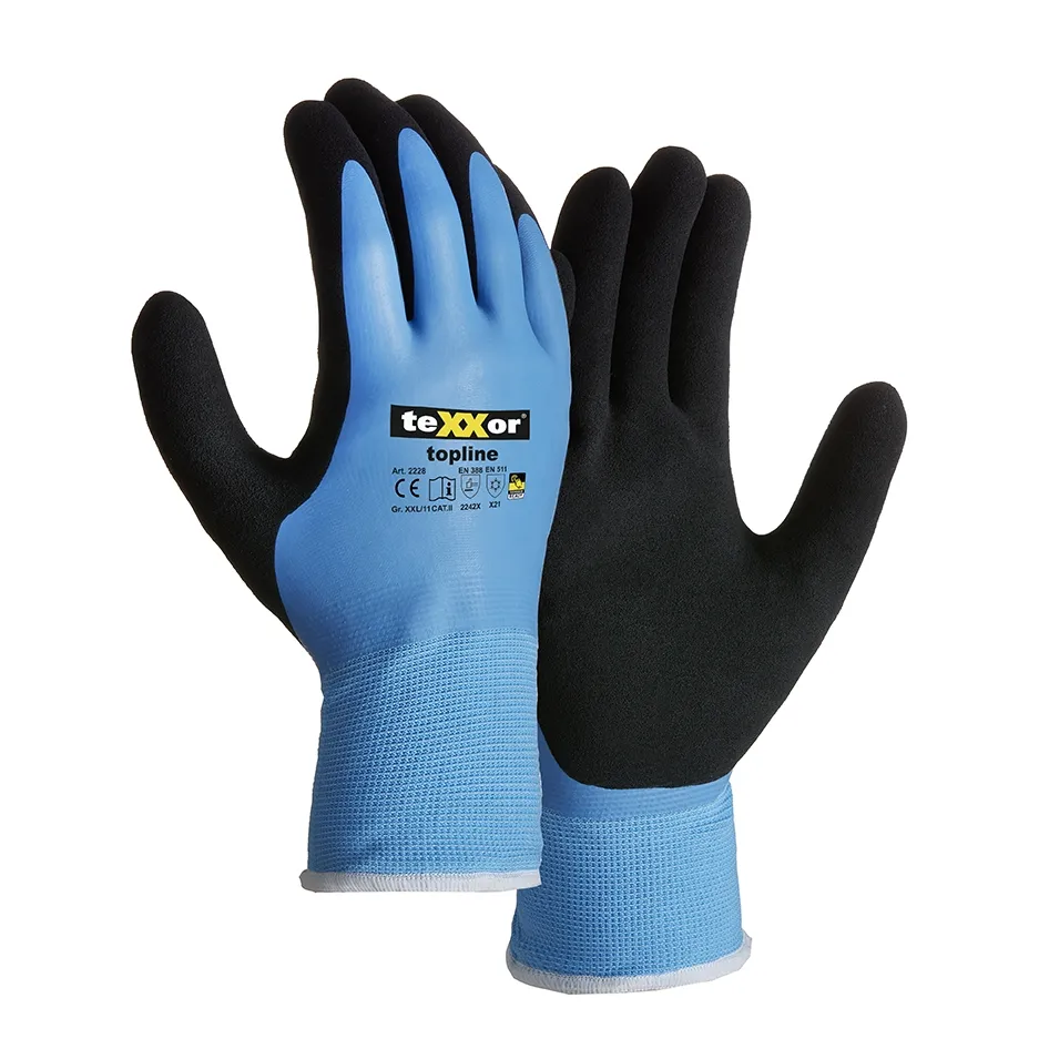 teXXor Winterhandschuhe LATEX Blau/Schwarz (2228)