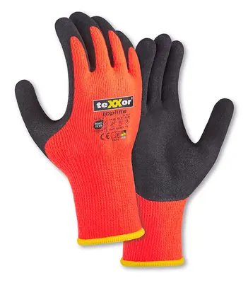 teXXor Winterhandschuhe POLYACRYL Orange/Grau (2210)