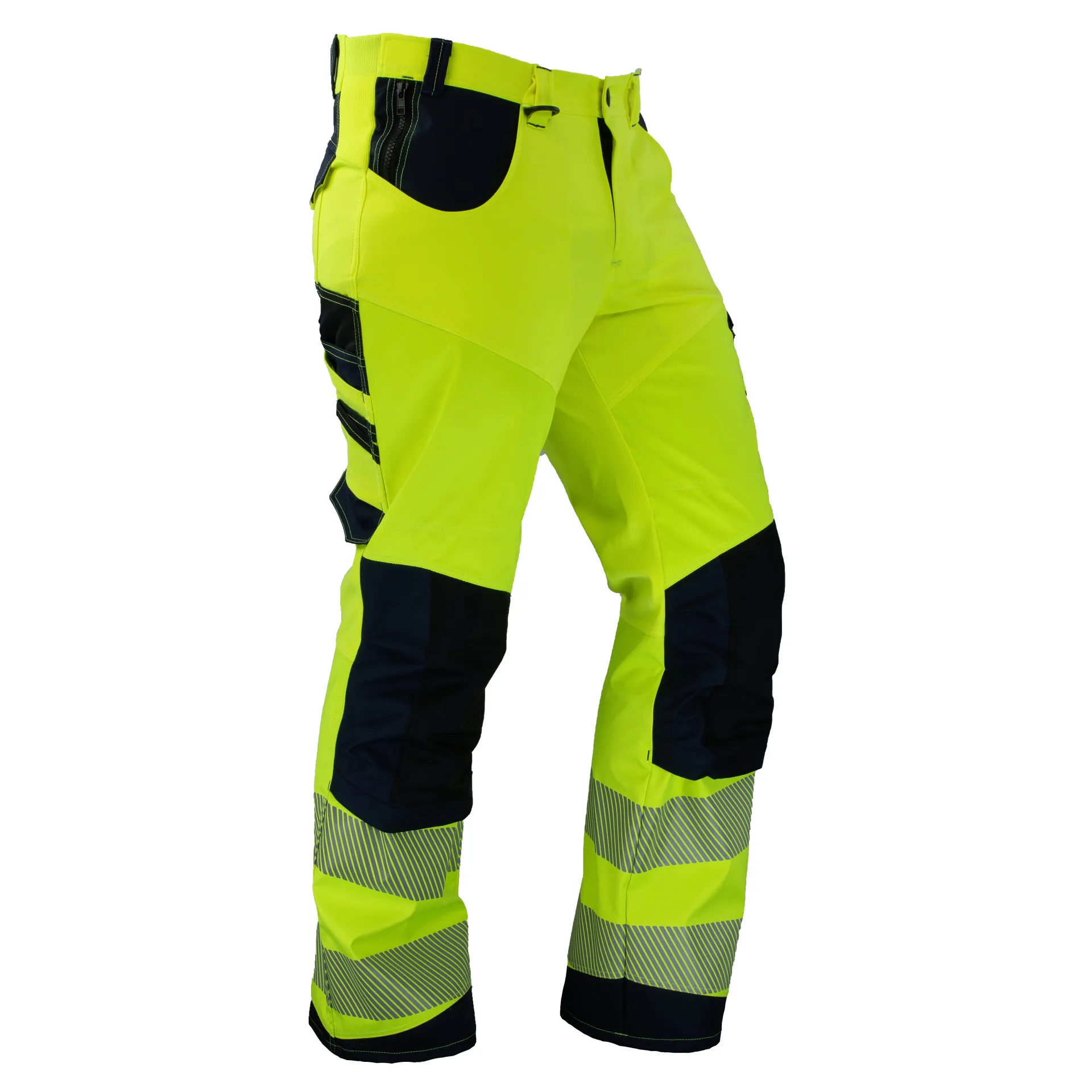 Asatex Warnschutz Stretch-Bundhose 5152BH gelb/blau