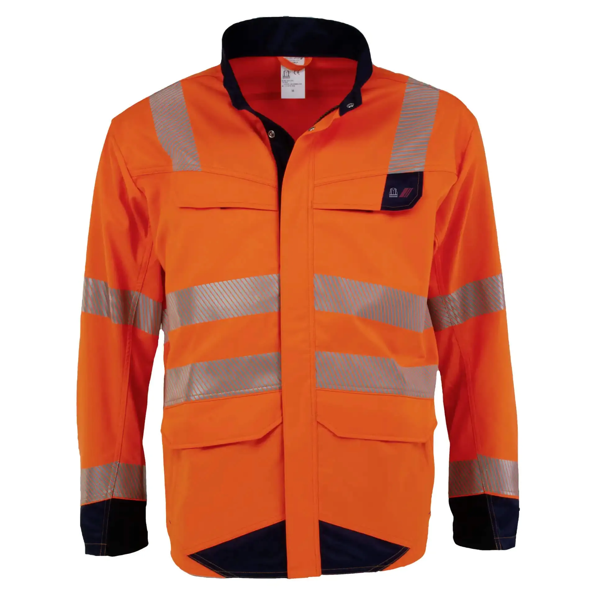 Asatex Warnschutzjacke 4182JA leuchtorange/dunkelblau
