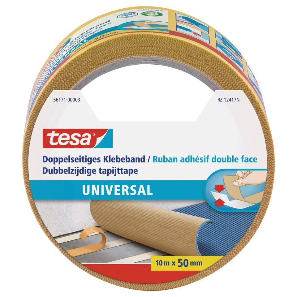 Verlegeband / Klebeband doppelseitig 10 m x 50 mm universal
