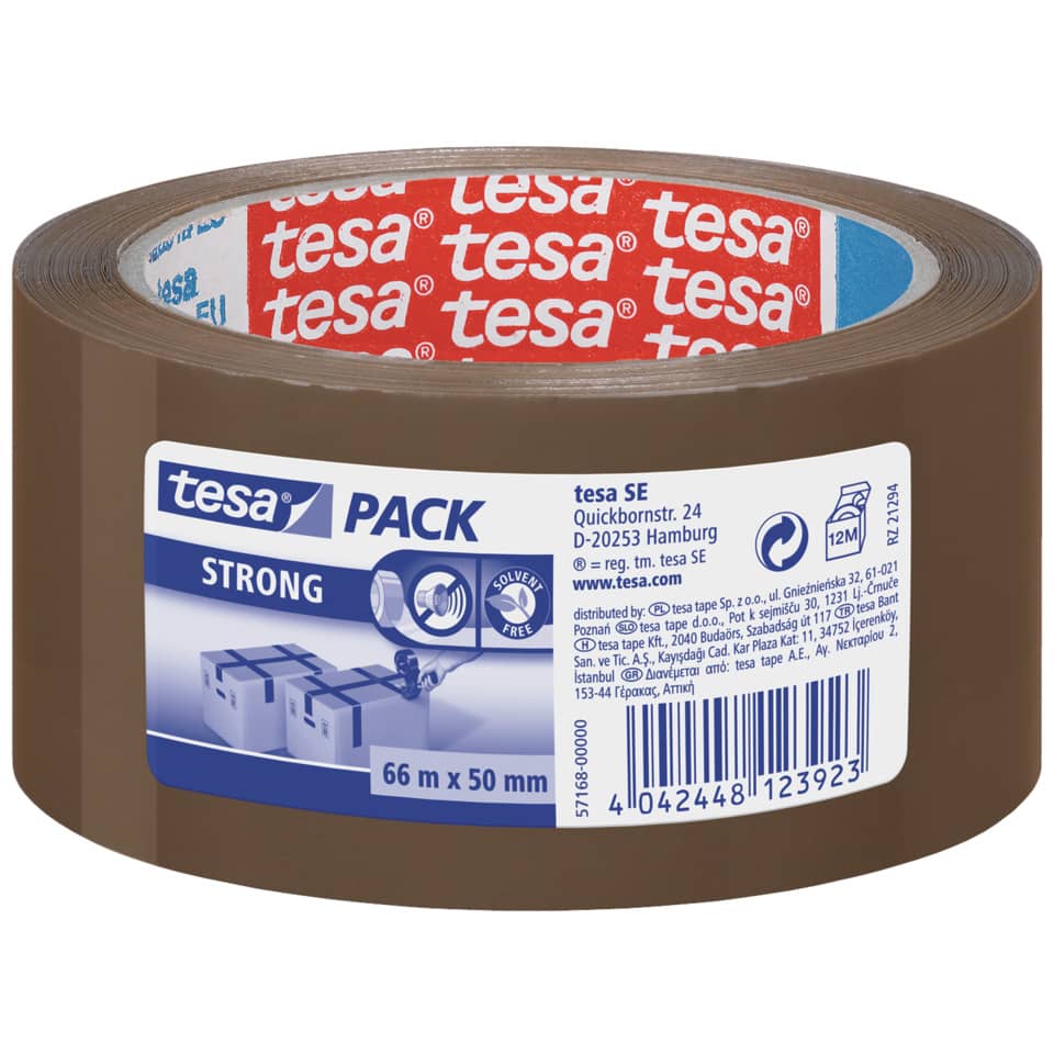 Packband Strong 5716 - 50 mm x 66 m, braun, PP
