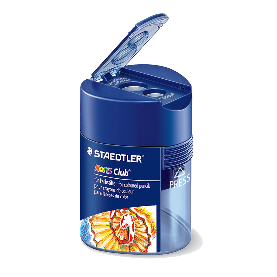 Doppel-Spitzdose Noris Club® 512 128 - Ø 8,2 mm, Ø 10,2 mm, blau-transparent