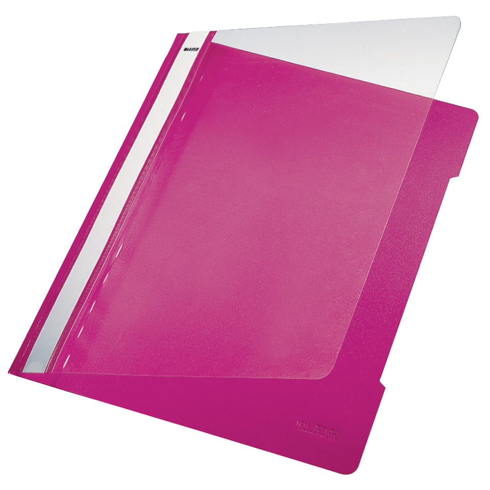 4191 Schnellhefter - A4, langes Beschriftungsfeld, PP-Folie, pink