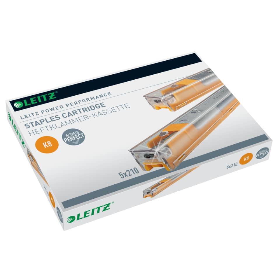 5592 Heftklammern K8 - Einweg-Kassette, 5x210 Stück, gelb