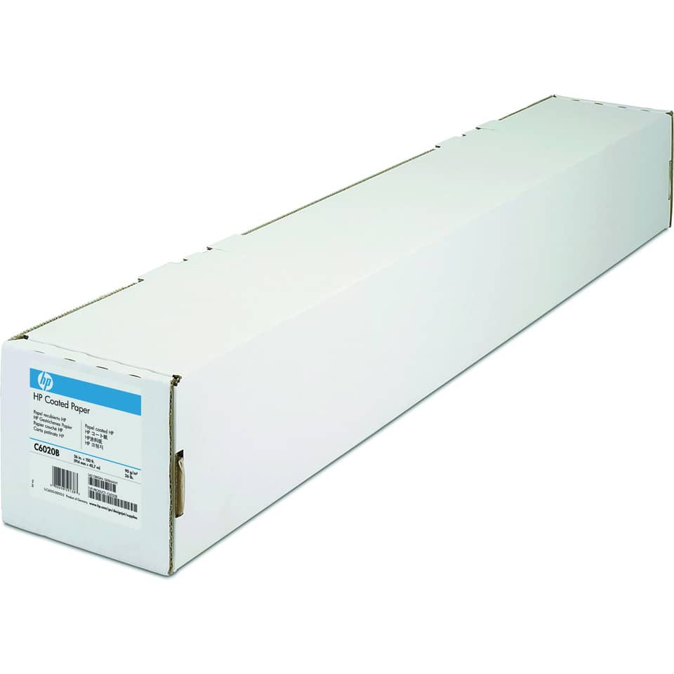 Coated-Plotterpapierrolle - 914 mm x 45,7 m, 90 g/qm, Kern-Ø 5,08 cm