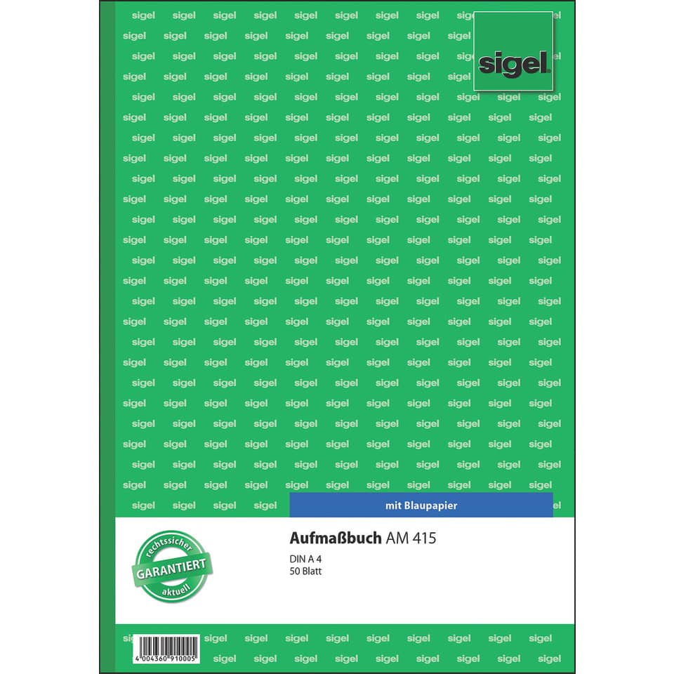 Aufmaßbuch - A4, BL, 50 Blatt
