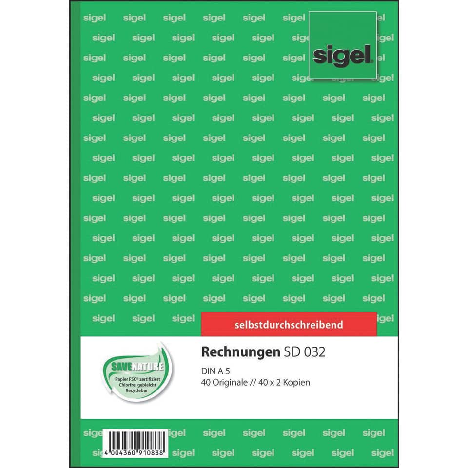 Rechnungen - A5, 1., 2. und 3. Blatt bedruckt, SD, MP, 3 x 40 Blatt