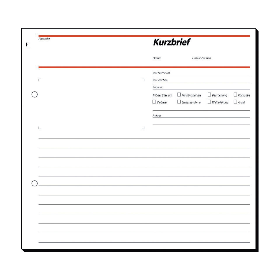 Kurzbriefe CFB - 2/3 A4, SD, 50 Blatt