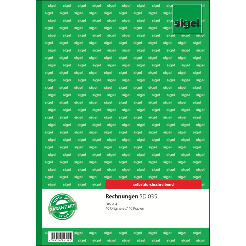 Rechnungen - A4, 1. und 2. Blatt bedruckt, SD, MP, 2 x 40 Blatt