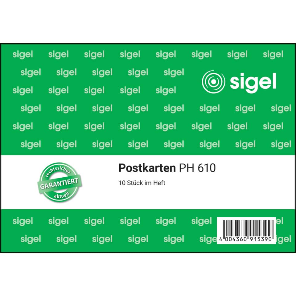 Postkarten-Heft, A6 , 10 Blatt