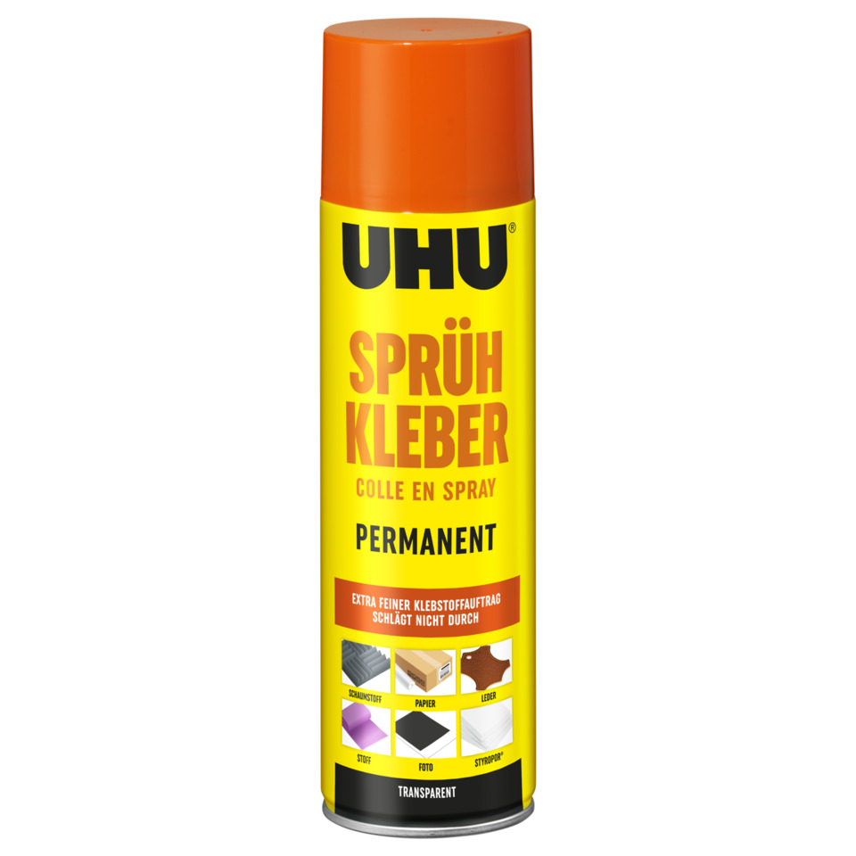 Sprühkleber - TRANSPARENT+PERMANENT, 500 ml Dose