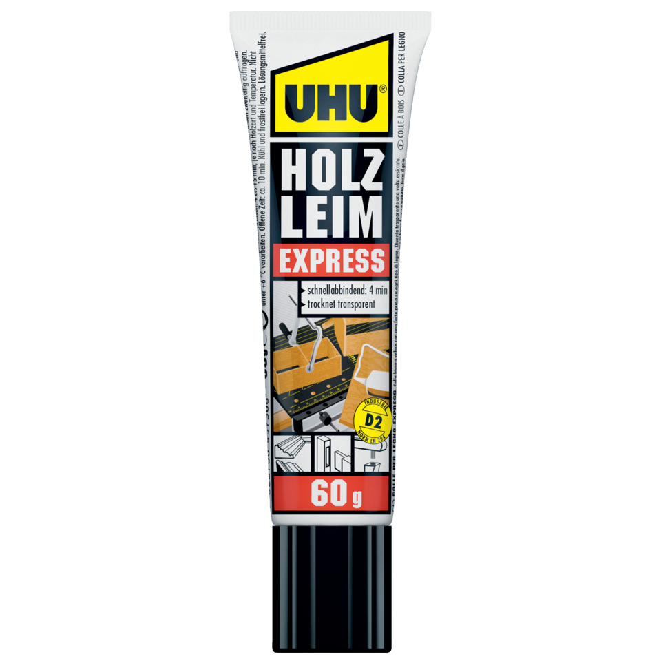 HOLZLEIM EXPRESS D2, ohne Lösungsmittel, Standtube mit 60 g