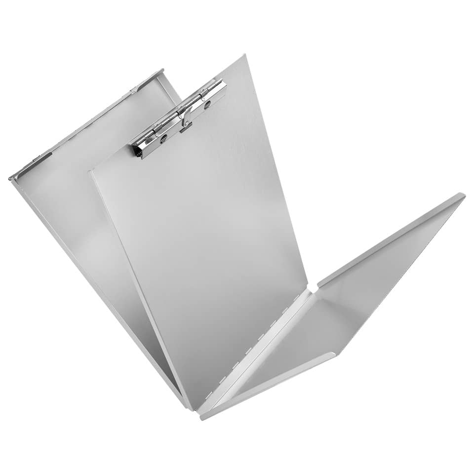 Klemmbrett - Formularhalter mit Fach und Zwischenlage, Aluminium