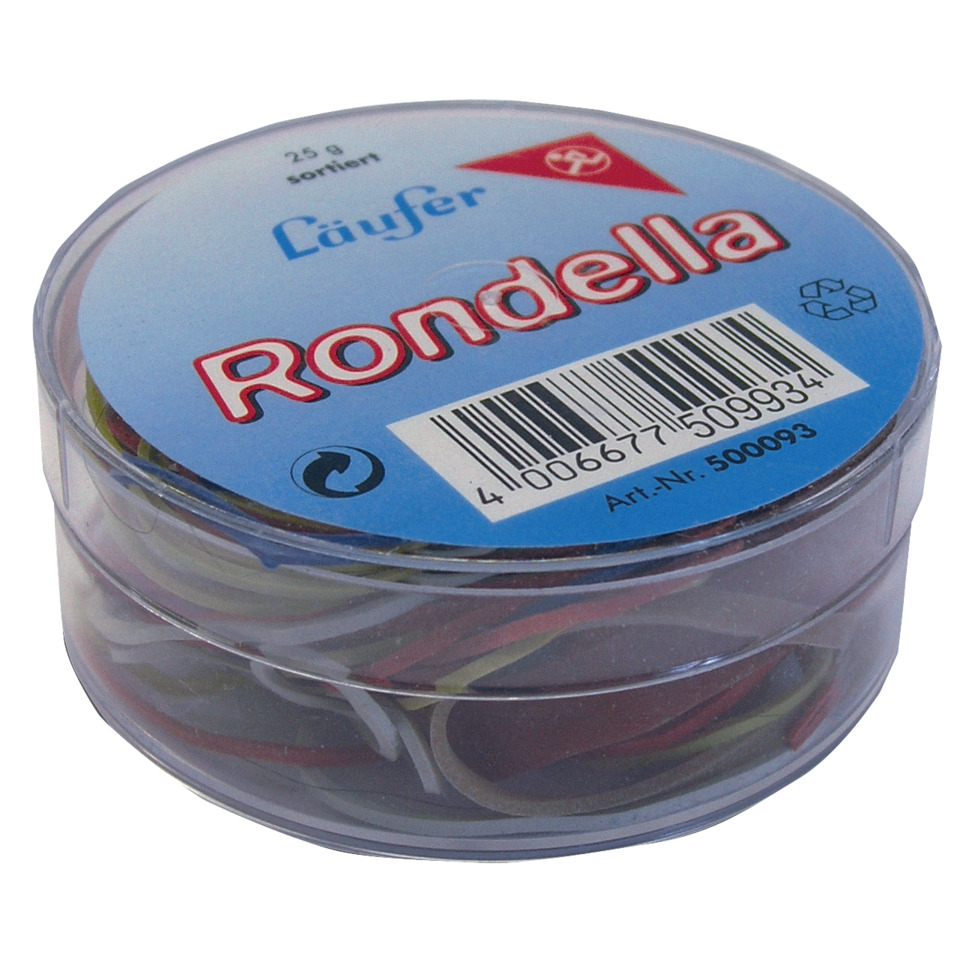 RONDELLA Gummiringe in der Dose - 25 g, sortiert