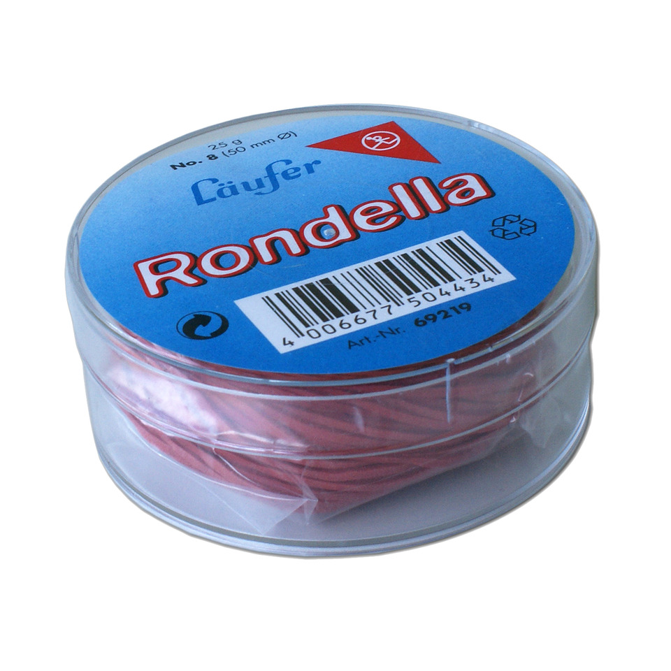RONDELLA Gummiringe in der Dose - Ø50mm, 25g, rot