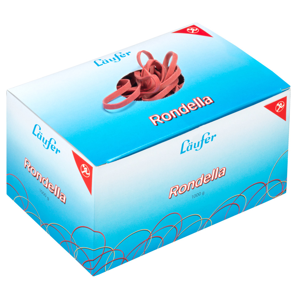 Gummiband Rondella, 200 x 6 mm / Ø 125 mm, rot, 1000g Schachtel