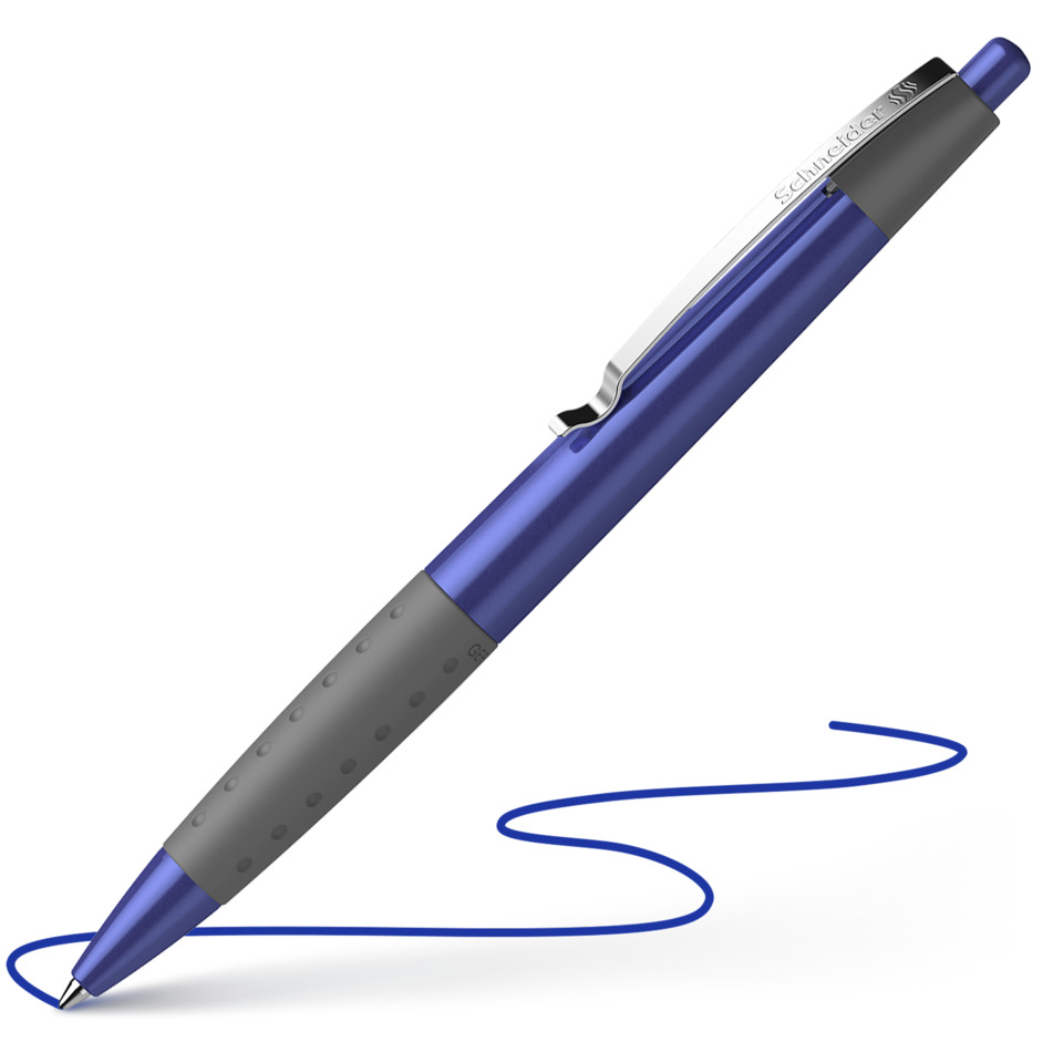 Druckkugelschreiber Loox - M, blau (dokumentenecht)