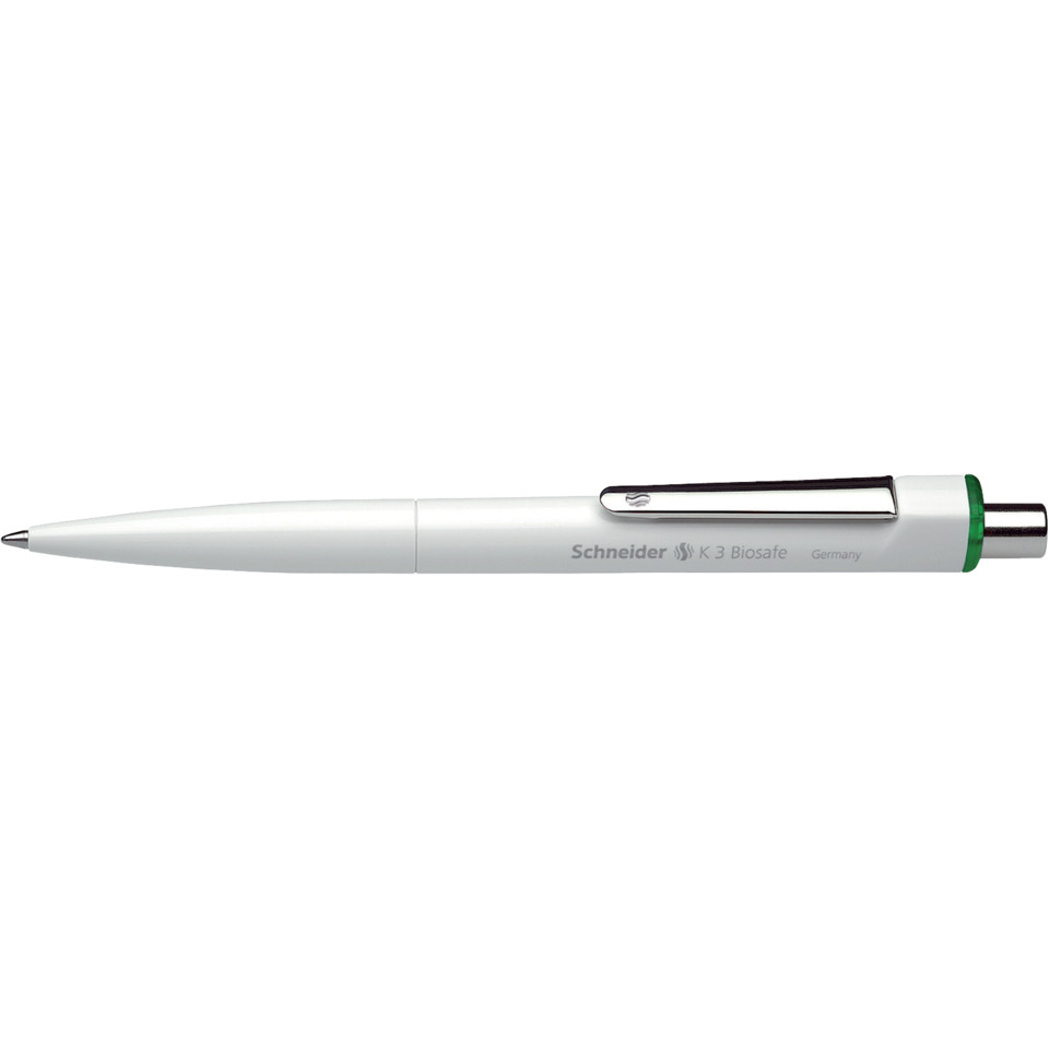 Druckkugelschreiber K3 Biosafe - M, grün (dokumentenecht)