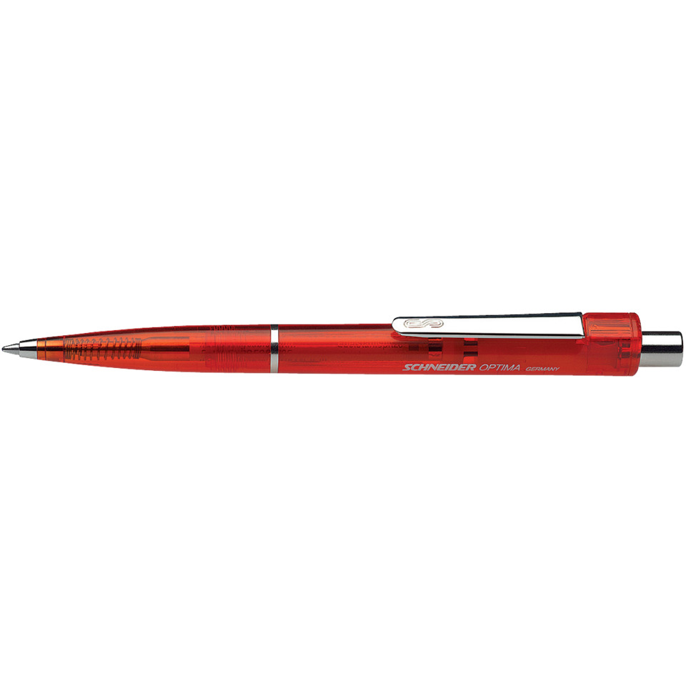 Druckkugelschreiber Optima - M, rot (dokumentenecht)