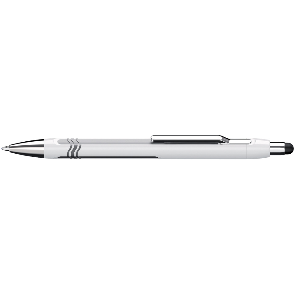 Kugelschreiber Epsilon Touch - XB, blau (dokumentenecht), weiß/silber