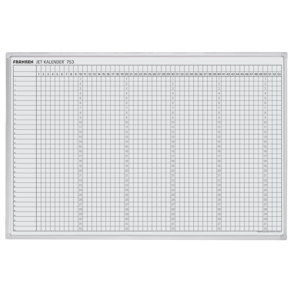 JetKalender 753 - 53 Kalenderwochen, 90 x 60 cm