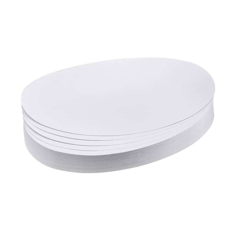 Moderationskarte - Oval, 190 x 110 mm, weiß, 500 Stück