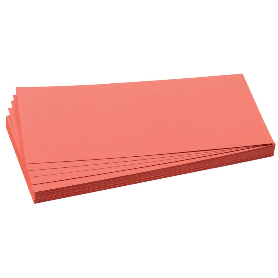 Moderationskarte - Rechteck, 205 x 95 mm, rot, 500 Stück