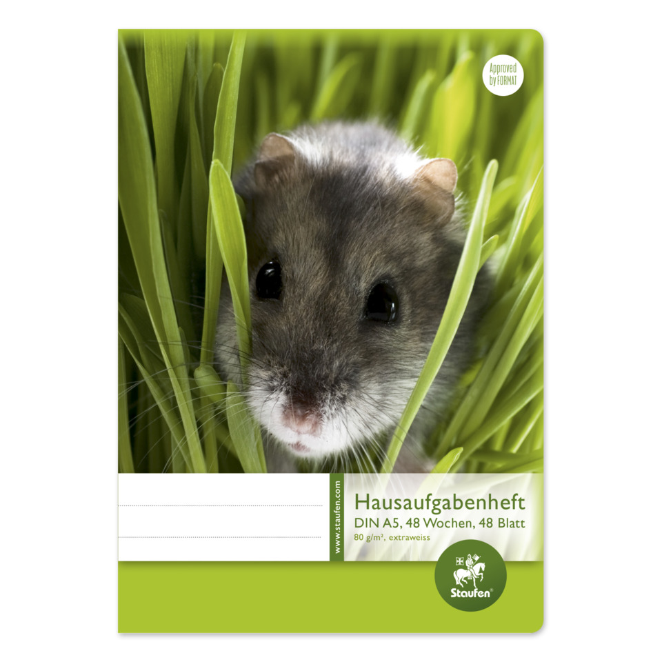 Hausaufgabenheft - A5, 48 Blatt, 80 g/qm, 3 Motive sortiert